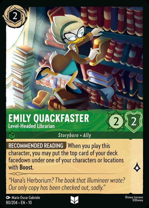 Emily Quackfaster - Bibliotecária Equilibrada