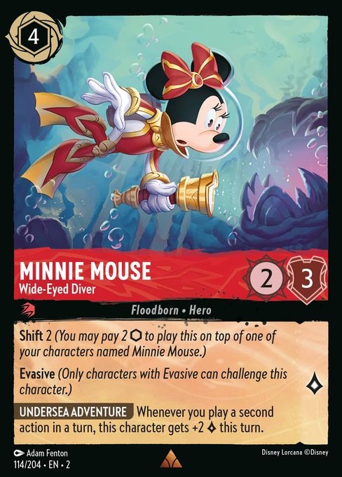 Minnie Mouse - Diver de Olhos Arregalados